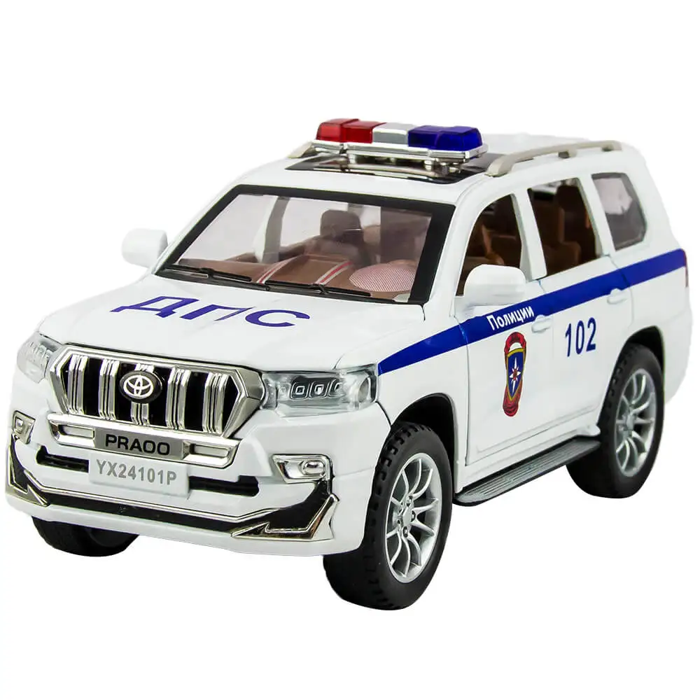 Полицейская машинка ДПС Тойота Ленд Крузер Прадо 1:24