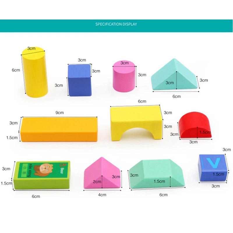 

Montessori Toys For Children DIY Wooden Building Block Assembled Toys Educational Games thinking Math Letter Cognition Puzzles