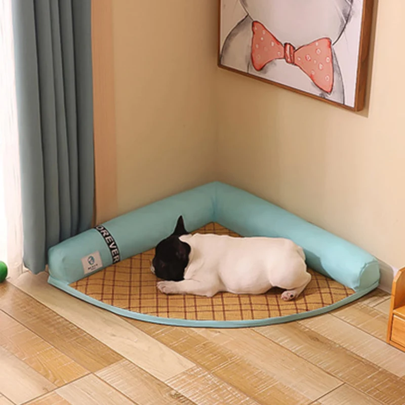 

Dog Corner Nest Cushion Dog Mat Supplies Dog Detachable Washable Summer Nest Cat Mat Bed Bed For Dog Soft Pet Bed Accessories