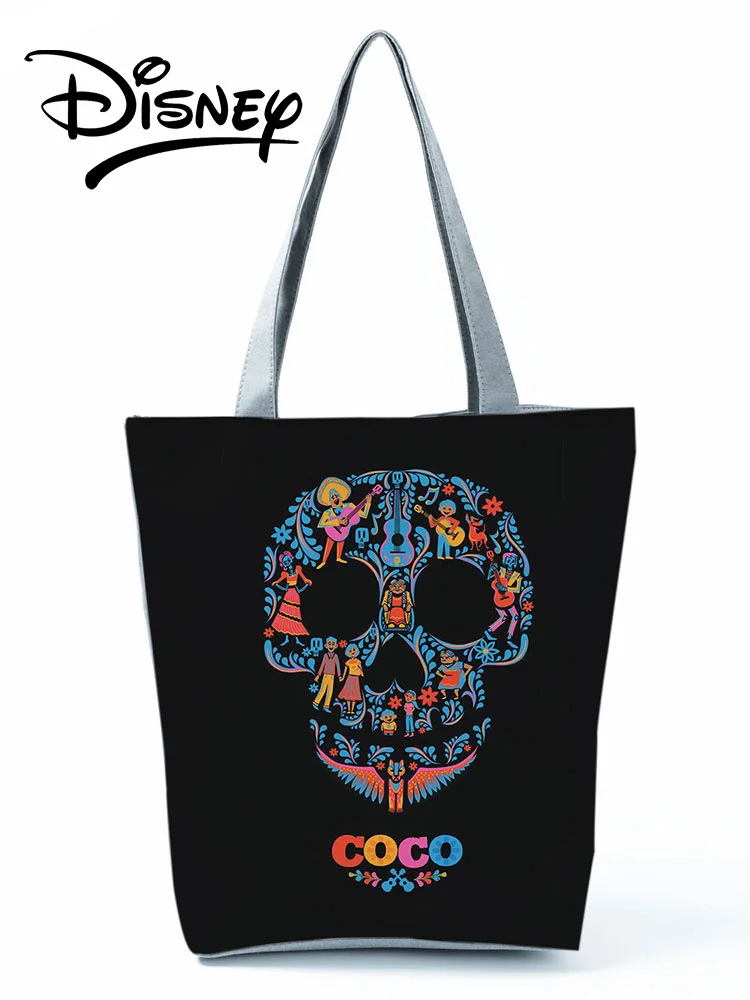 Halloween Skull Printed Tote Lady Shoulder Bag Cartoon Shopp