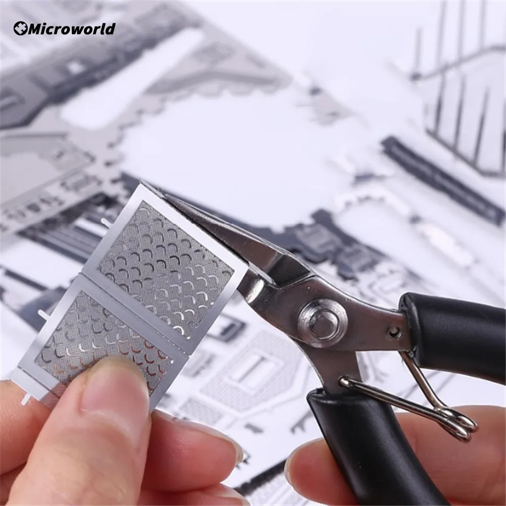 

2Pcs Tool For 3D Metal Puzzles Assembly Nipper Scissors Needle Nose Pliers Saliva Pliers Bend DIY Craft Tools