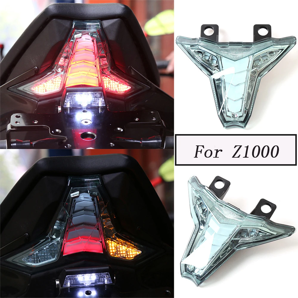 

For Kawasaki z1000 Ninja 250 400 Modified Rear Assembly Colored Lamp LED Turn signalFlashing With Brake Lights Taillights