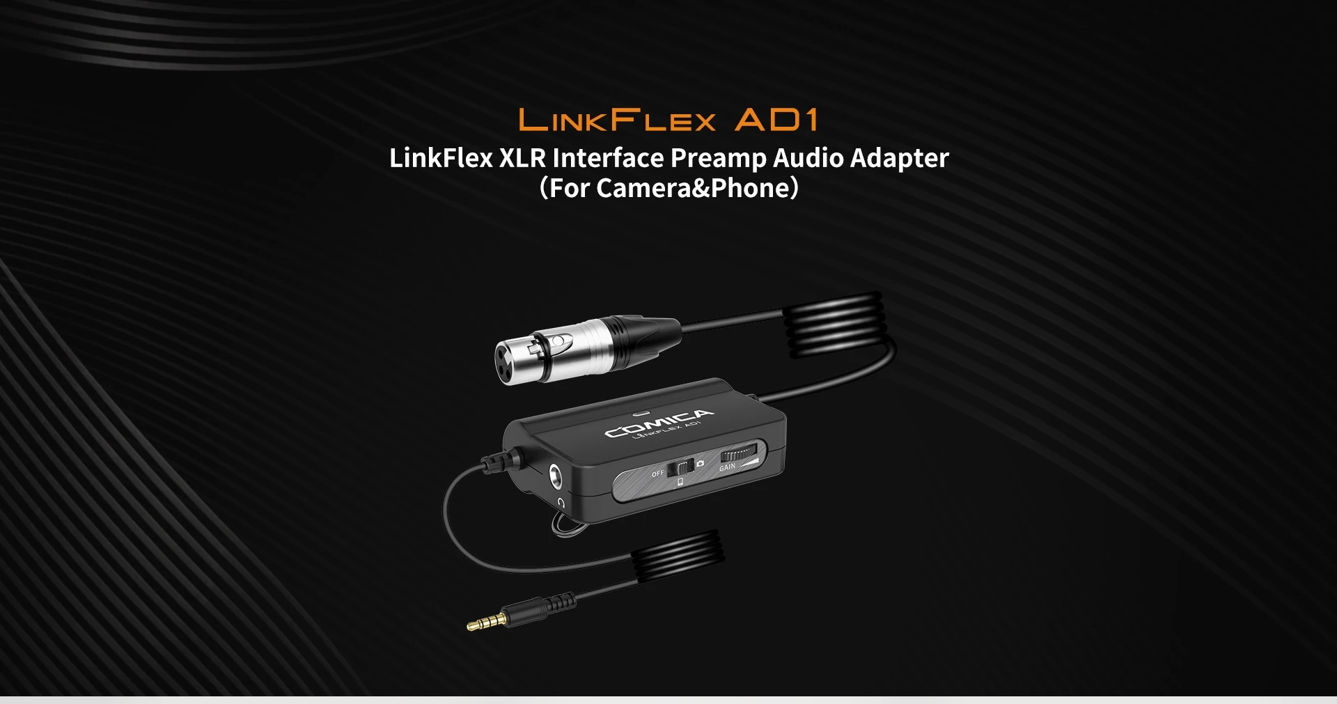 Comica linkflex ad1 microfone preamp amplificador xlr