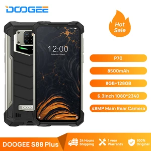 doogee s88 plus rugged smartphone 48mp main camera 8gb ram 128gb rom ip68ip69k smart phone android 10 os global version free global shipping