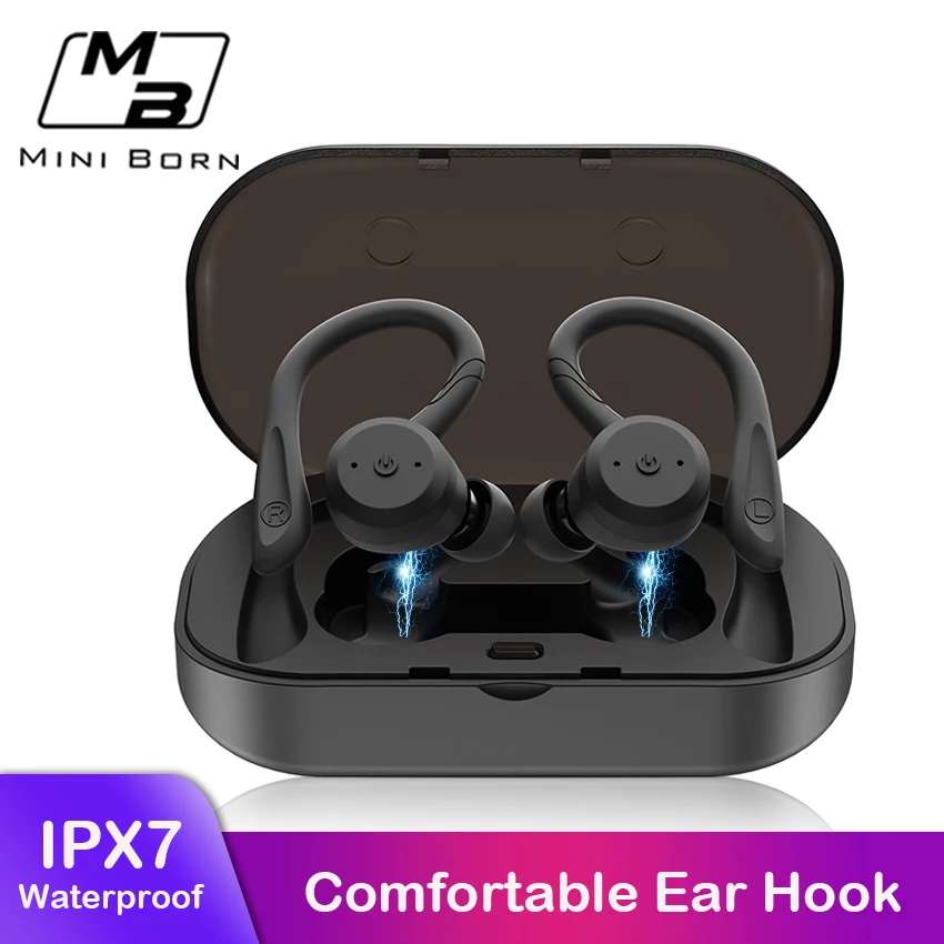 Наушники-вкладыши Mini Born True Wireless Bluetooth-наушники спортивные наушники IPX7