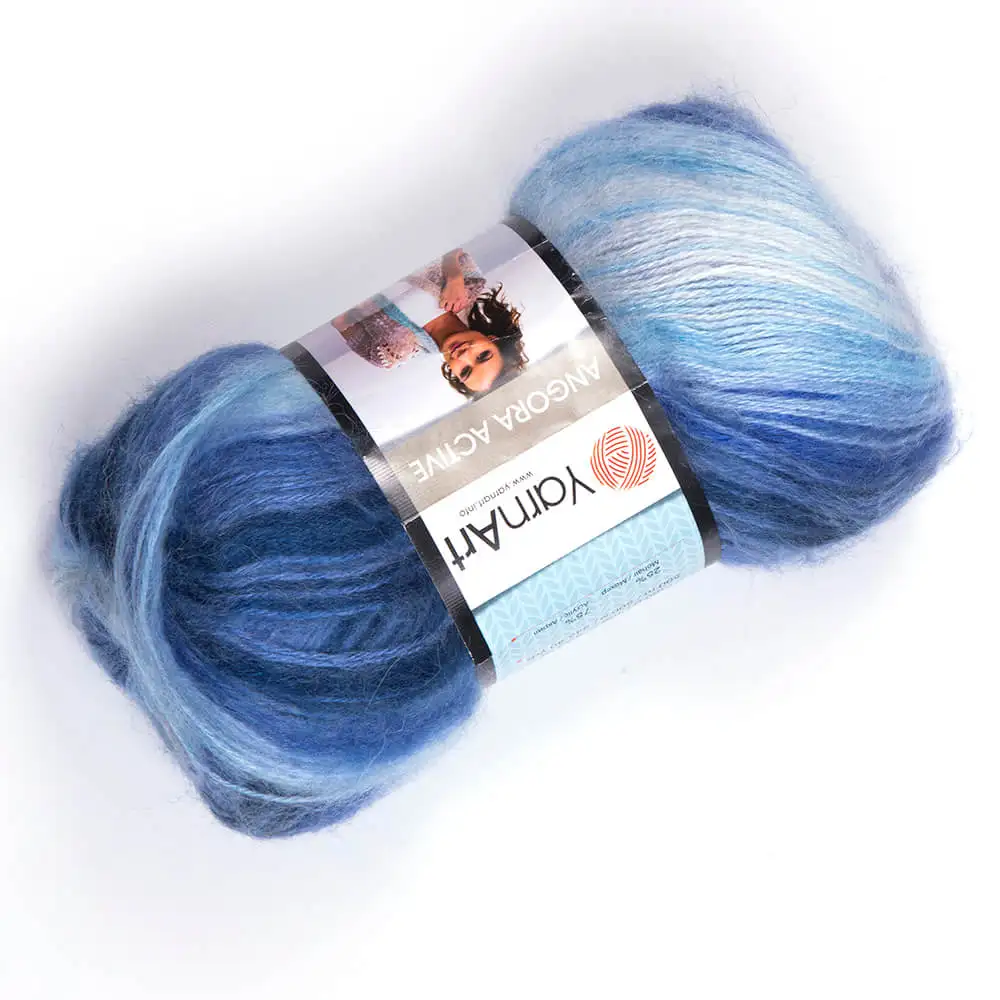 Пряжа YarnArt Angora Active 25% мохер 75% акрил в мотке 500 м 100 гр./цена за 5 мотков | Дом и сад