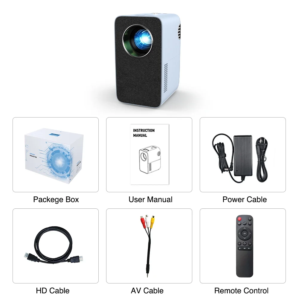 Портативный мини проектор Beamer для домашнего кинотеатра Led Video 4200 Lumens беспроводной