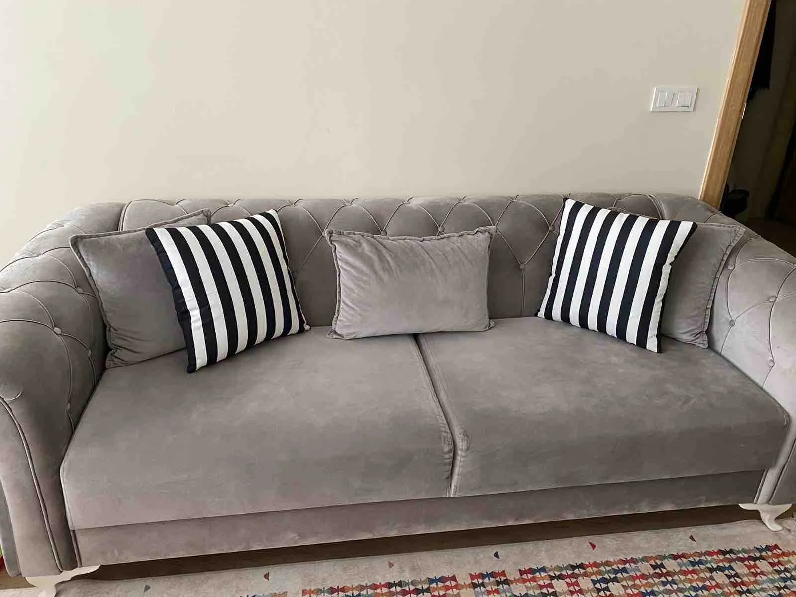 

Black White Flat Stripe Pillow Cushion cover