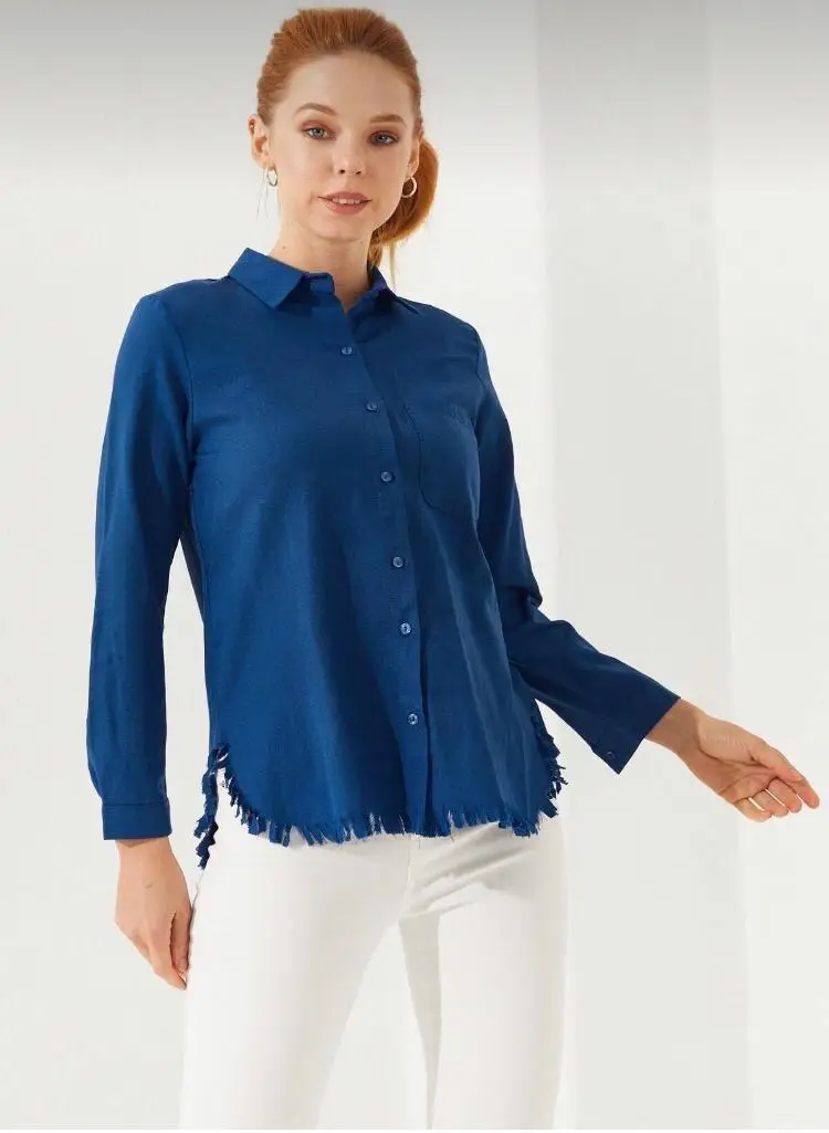 

shirt women shirt full fit blouse buttoned seasonal shirt