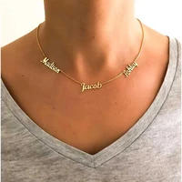 chain custom 1 6 multiple names necklace stainless steel necklace family numbers nameplate pendant necklace jewelry