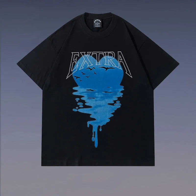 

Love Men T-shirt Vintage Clothing Hip Hop Free Fire T-Shirts Oversized Women's Streetwear Harajuku Style Tops Tees Men's