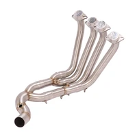 slip on motorcycle exhaust front link pipe head connect tube stainless steel exhaust system for yamaha r6 2017 2020