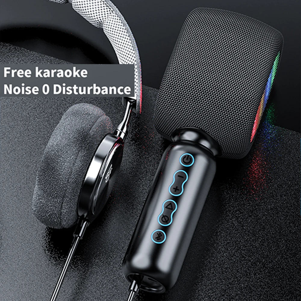 Беспроводной караоке-микрофон KOMODO Bluetooth портативный динамик домашний KTV-плеер со