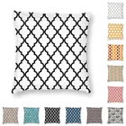 Скандинавская черно-белая Марокканская наволочка для подушки, декоративная Геометрическая наволочка морскоскан, наволочка для гостиной
