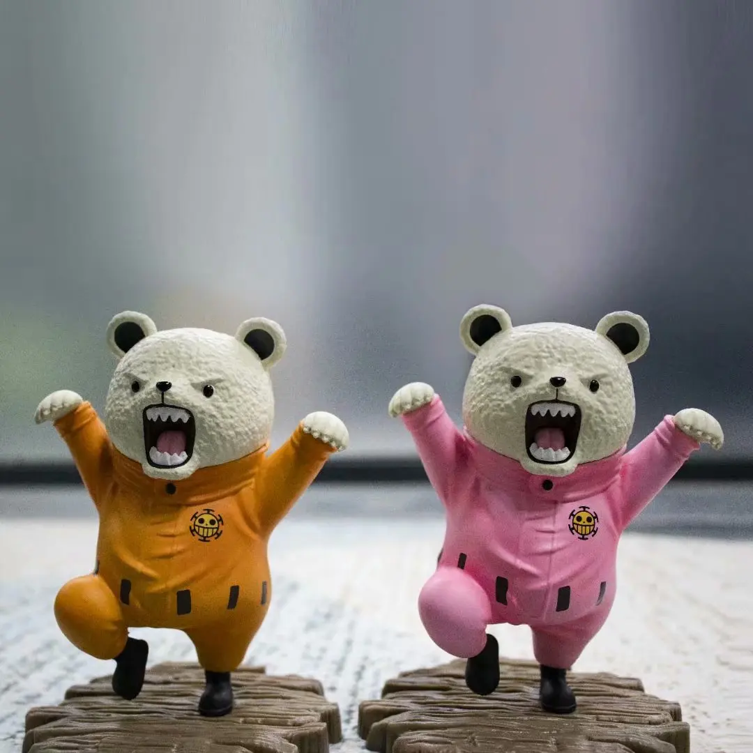 

Аниме One piece Kawaii Kung fu Bepo экшн-Фигурка 15 см Высота модель желтый и розовый Kungfu Bepo Bear экшн-фигурка