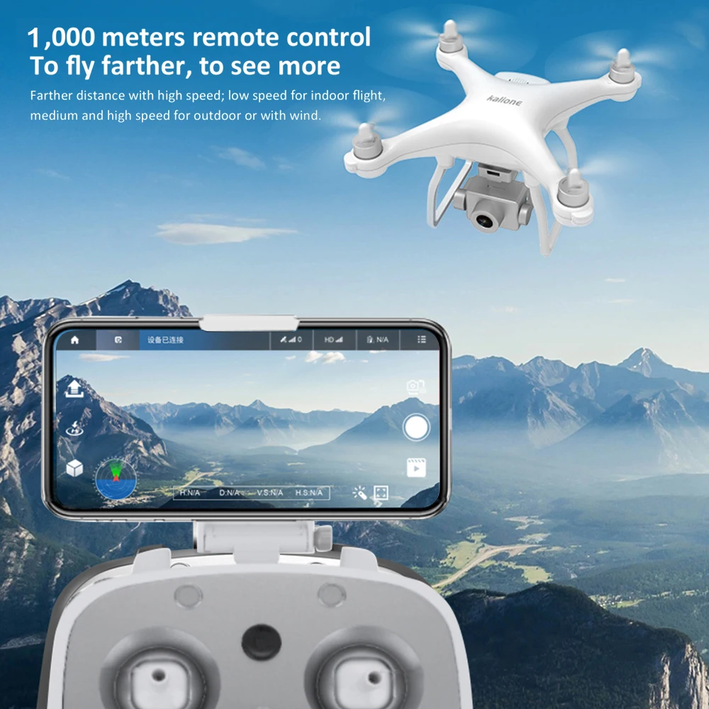 Квадрокоптер K777 4K с камерой HD GPS Wi-Fi Радиоуправляемый бесщеточным Мотором 30 мин. 1