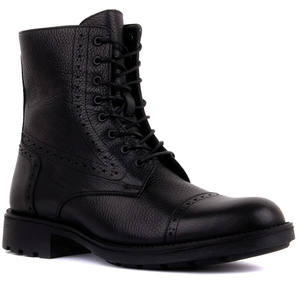 Sail-Lakers/черные кожаные мужские ботинки на молнии | Обувь