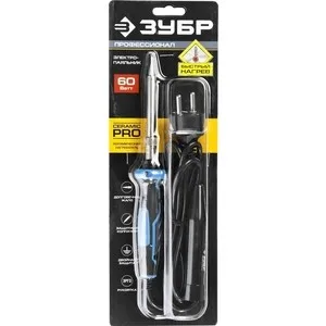 Электропаяльник Зубр Профессионал 60Вт конус (55413-60) | Инструменты