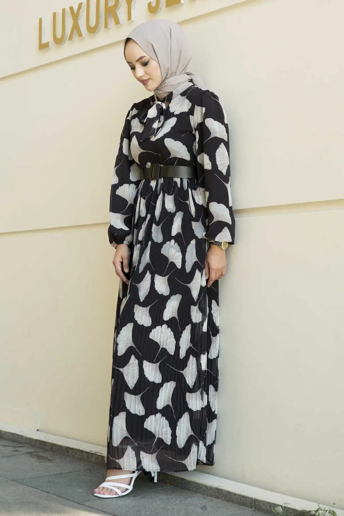 Платье женское Плиссированное с устрицами в стиле кэфтан моракаин абайя Дубай