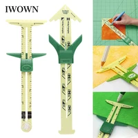 5 in 1 plastic sliding gauge measuring ruler t gauge fabric quilting rulers for diy sewing knitting crafting sewing tools