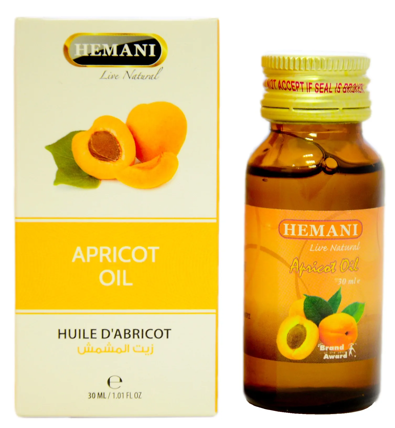 Масло абрикоса Hemani Apricot Oil 30ml |