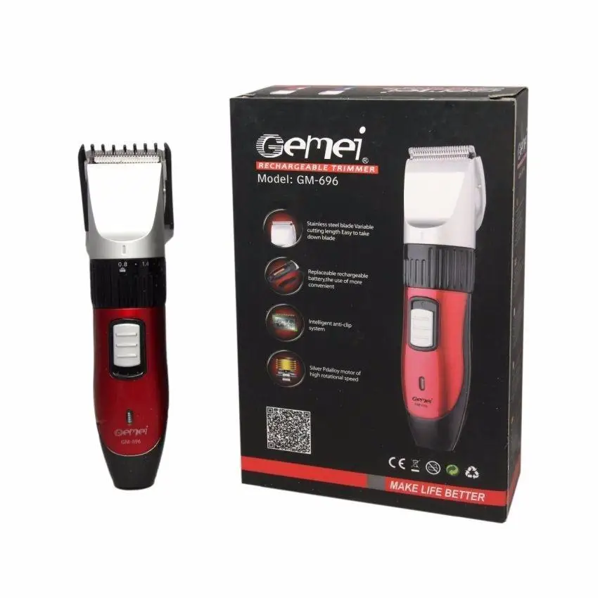 GEMEI GM696 короткая машинка перезаряжаемый триммер для бороды и волос