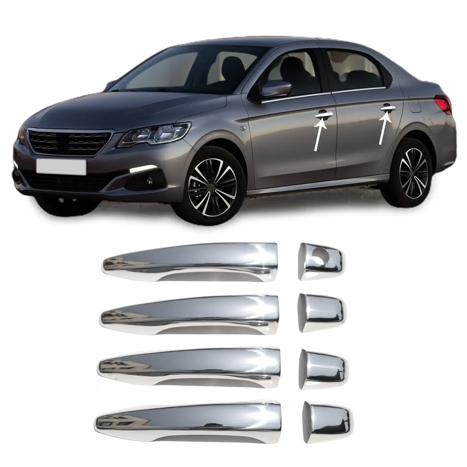 

Citroen C3 Chrome Door Handle 4 Door Stainless Steel (2009-2016)