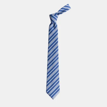 

White Striped Blue Tie 67828802