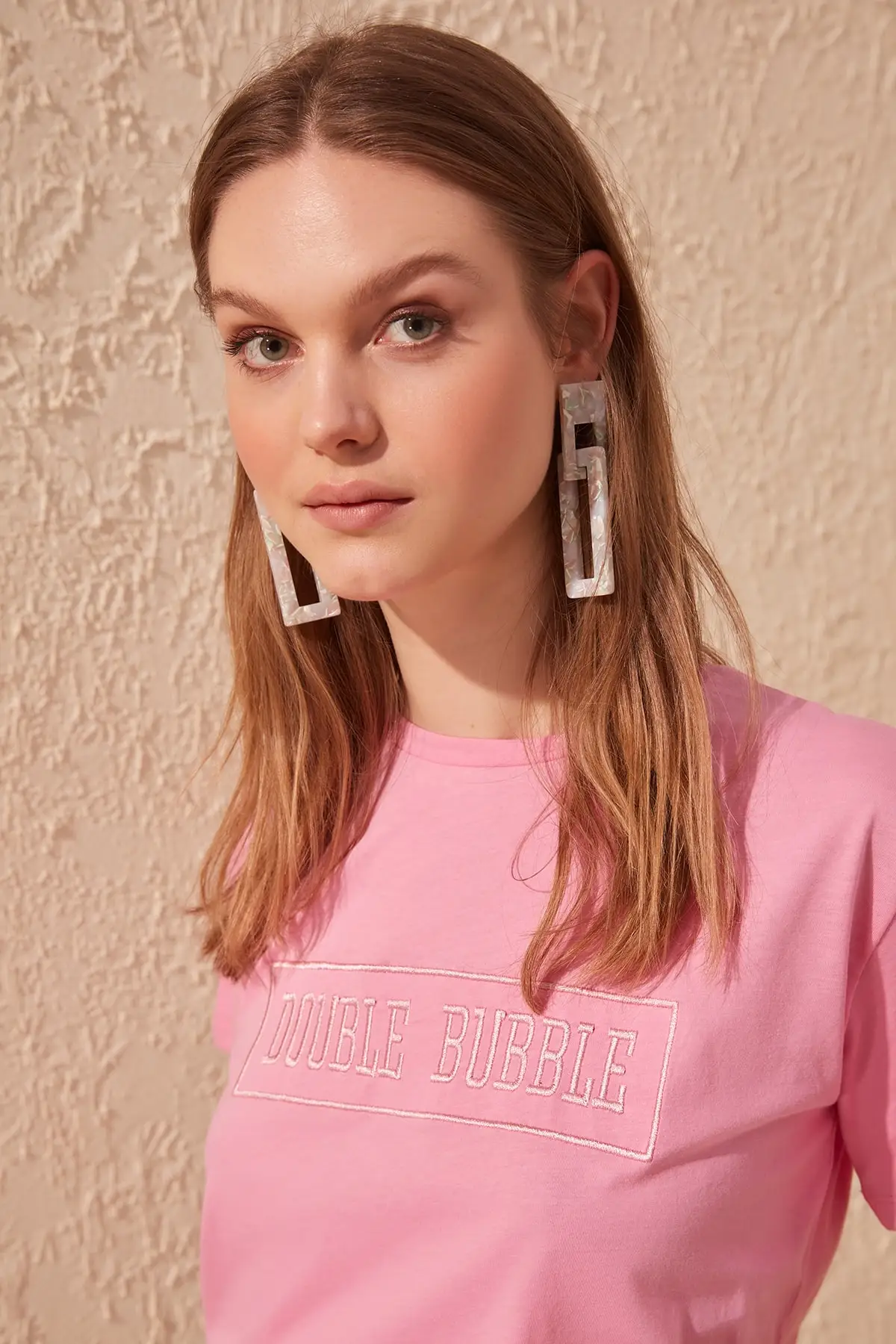 Футболка с вышивкой полуоблегающая трикотажная TWOSS20TS0202|Футболки| |