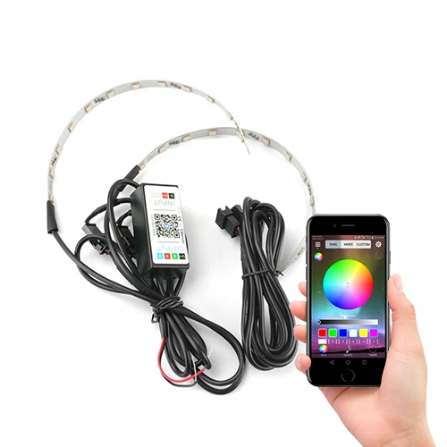 For 3.0 Lens RONAN APP Bluetooth RGB светодиодный светильник Devil Eyes Demon 360 высокого качества, модифицированный автомобильный проектор MH1 Koito hella Lens - Цвет: For 3.0 Lens