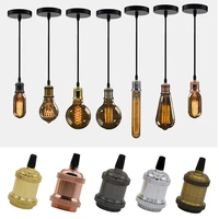 vintage socket e27 lamp holder industrial pendant light aluminum base 110v 220v loft retro pendant lamp fixture fitting cap