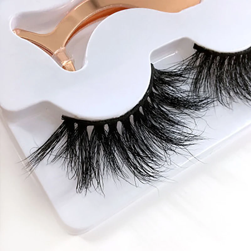 

6D Mink Hair False Eyelashes 25MM Long Cross Thick Exaggerated Hot sale Eyelashes LODO 49 Can customize private labels and style