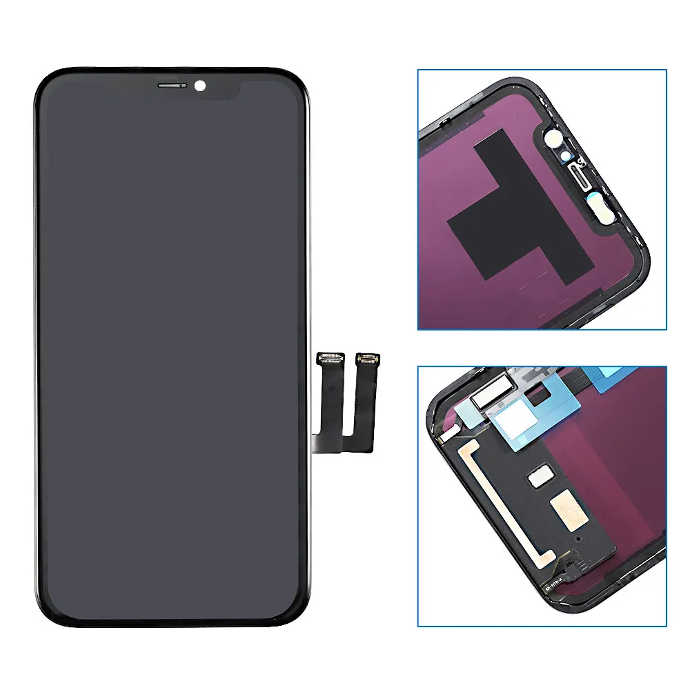 Класс AAA GX для iPhone X XR XS Max 11 OEM ЖК сенсорный экран OLED дисплей дигитайзер сборка Запасные части черный без насечки