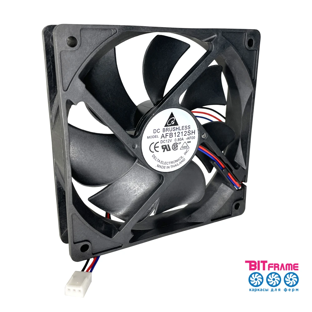 Кулер Delta afb1212sh 12025 DC 12v 0.80a кулер 120x120x25 мм с шарикоподшипником 3400 об/мин