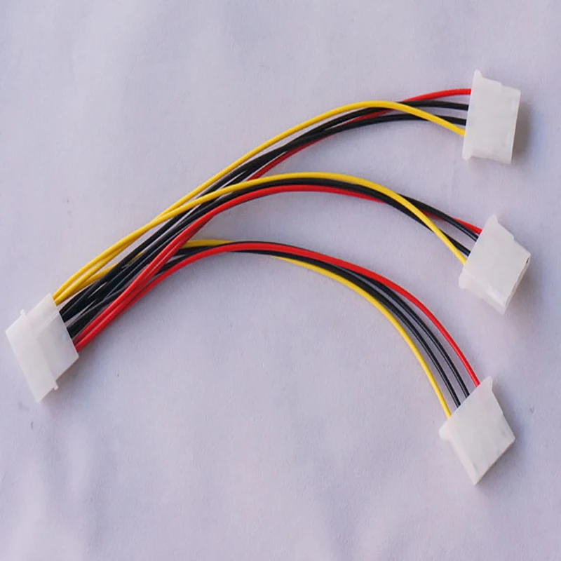 

1pc 4 Pin IDE Molex To 3 1 to 3 Serial ATA SATA Power Splitter Extension Cable Connectors Computer Connection And Plugin