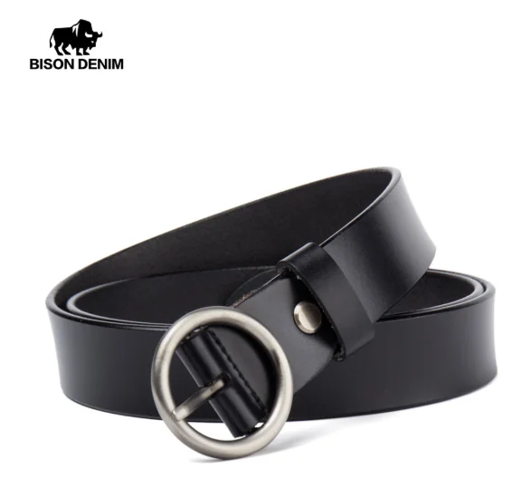 Женский классический ремень из натуральной кожи Bison Denim N60196|Женские ремни| |
