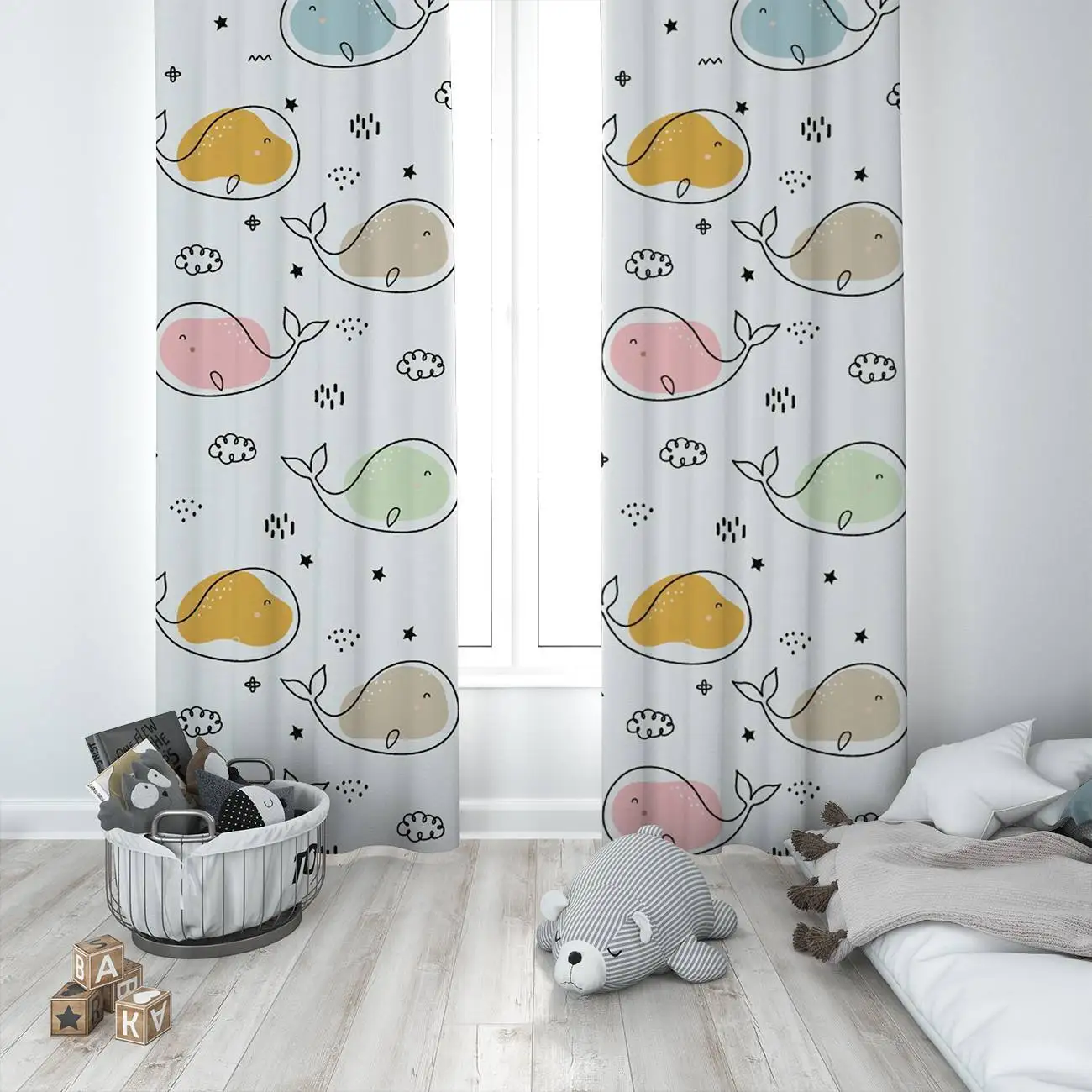 

Baby Room Curtains Fish Decor Decorating Ideas for Baby Rooms Funny Animal Decor