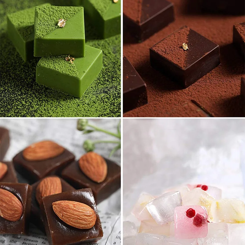 Квадратная мини-коричневая сковорода с 24 полостями фотокубический лоток желе