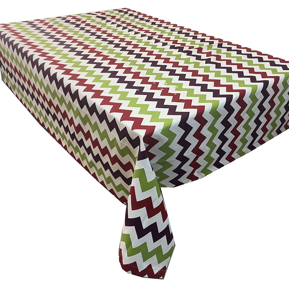 Table Cloth Square Rectangle Large Tablecloth Cover Waterproof Very Suitable For Restaurants Kitchens Green Red White Zigzag