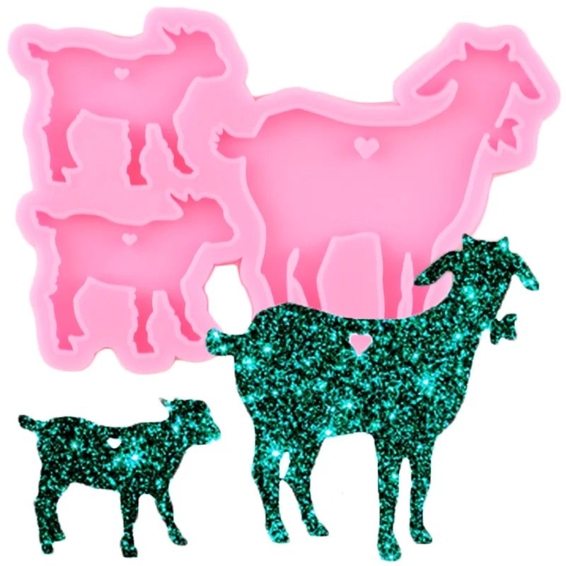 Силиконовые молды сделай сам для брелоков из блестящей козы овечки папы мамы