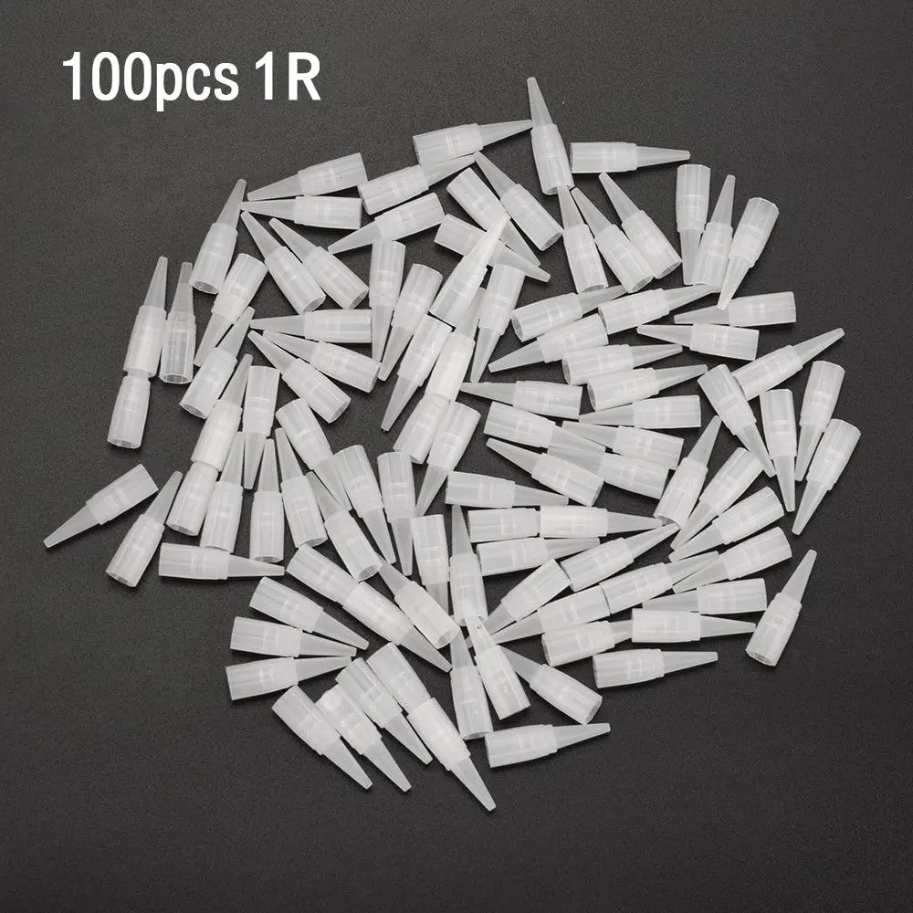 1R 100pcs ATOMUS 100 шт./упак. 1R 3R 5R одноразовые брови татуировки колпачки для игл для перманентного макияжа бровей подсказки иглы татуировки аксессуары для татуировки - Цвет: 1R 100pcs