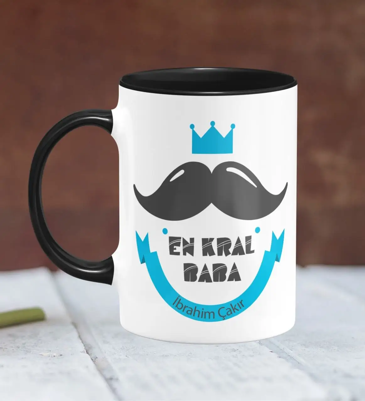 

Personalized Fathers Day Themed Black Mug Cup 15-287S