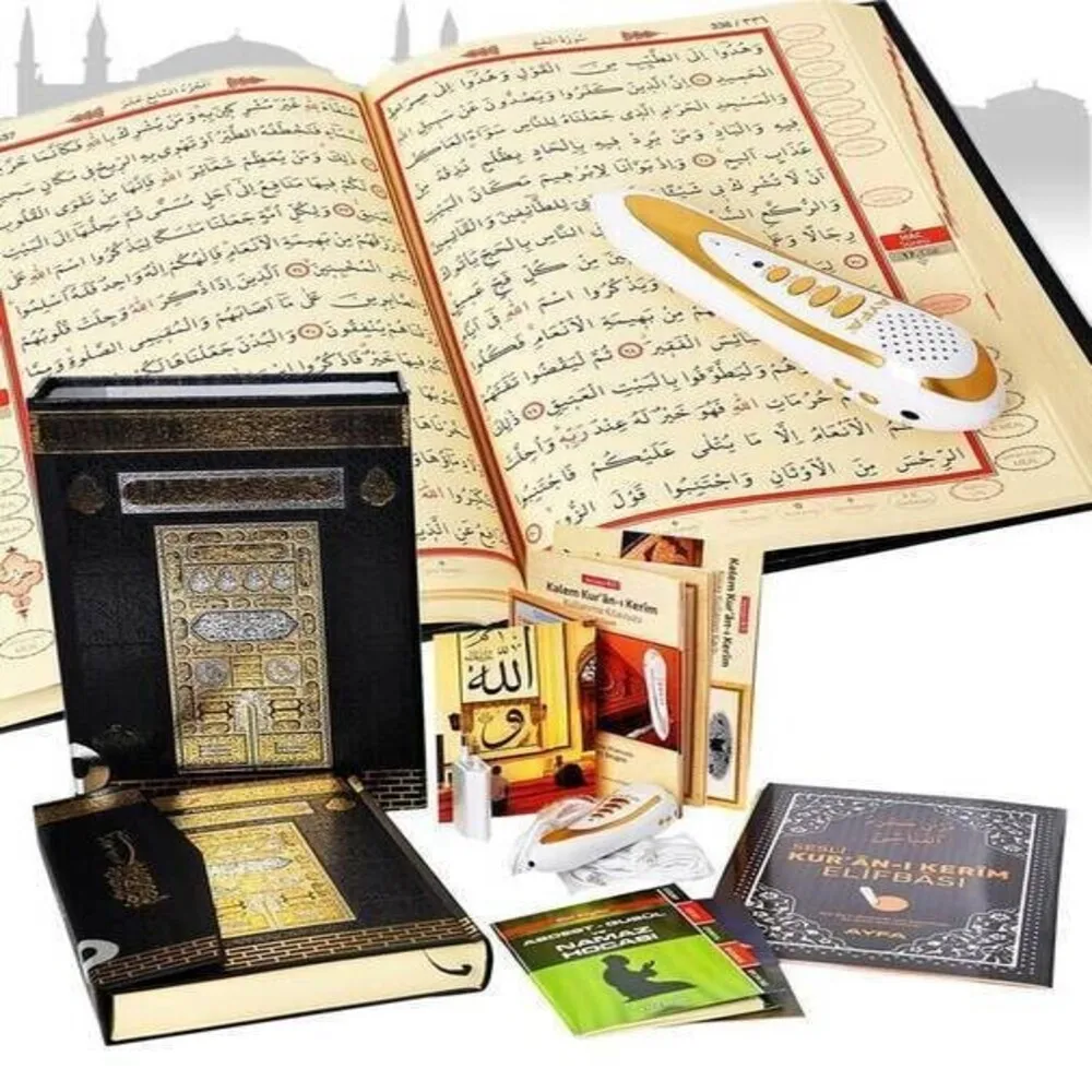 Religious Gift Muslim Set Kaaba Pattern Quran Reciting Pen Muslim Prayer Ramadan 2022 Islamic Worship Book