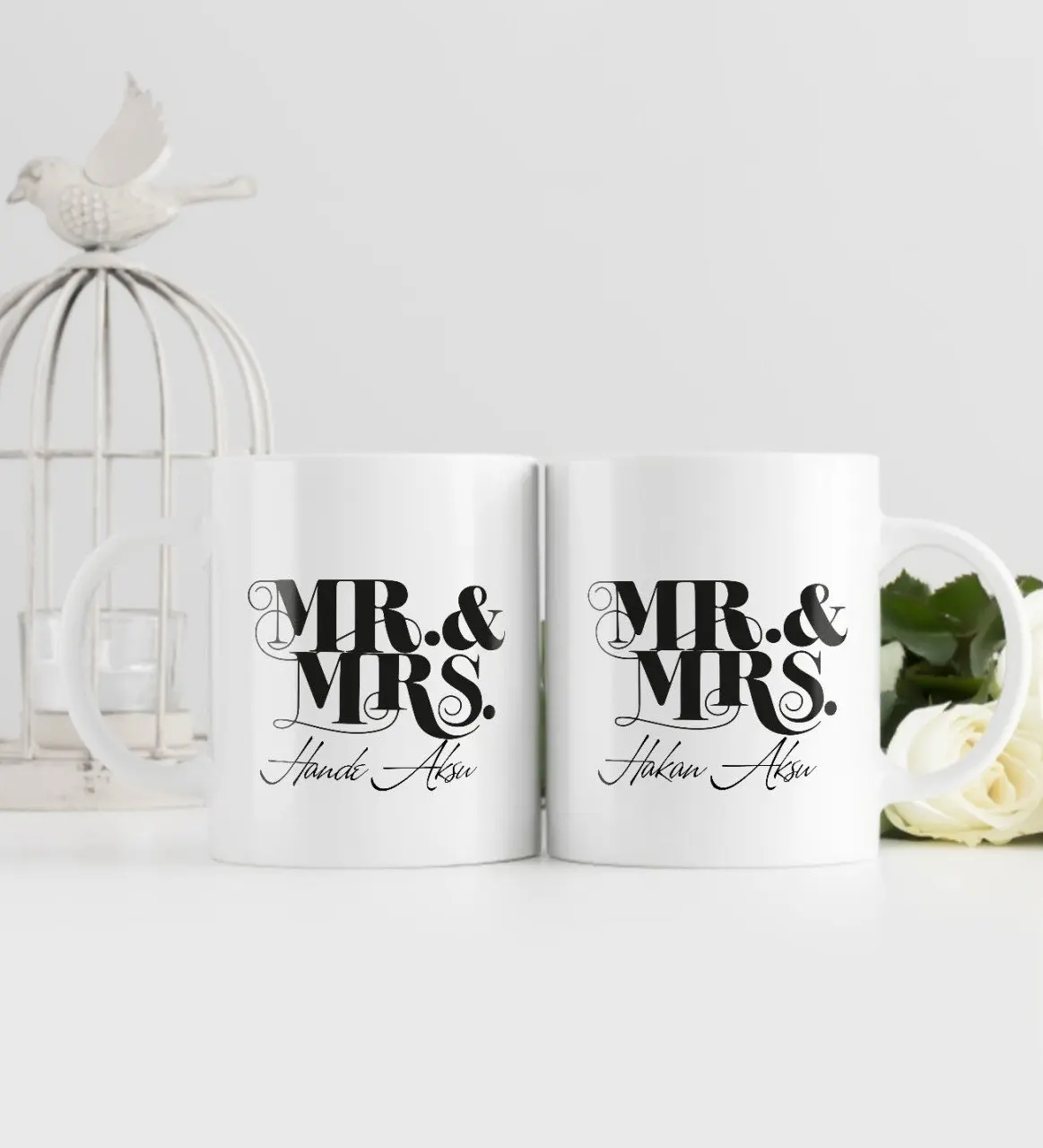 

Personalized Dual Dear Themed White Mug Cup-5