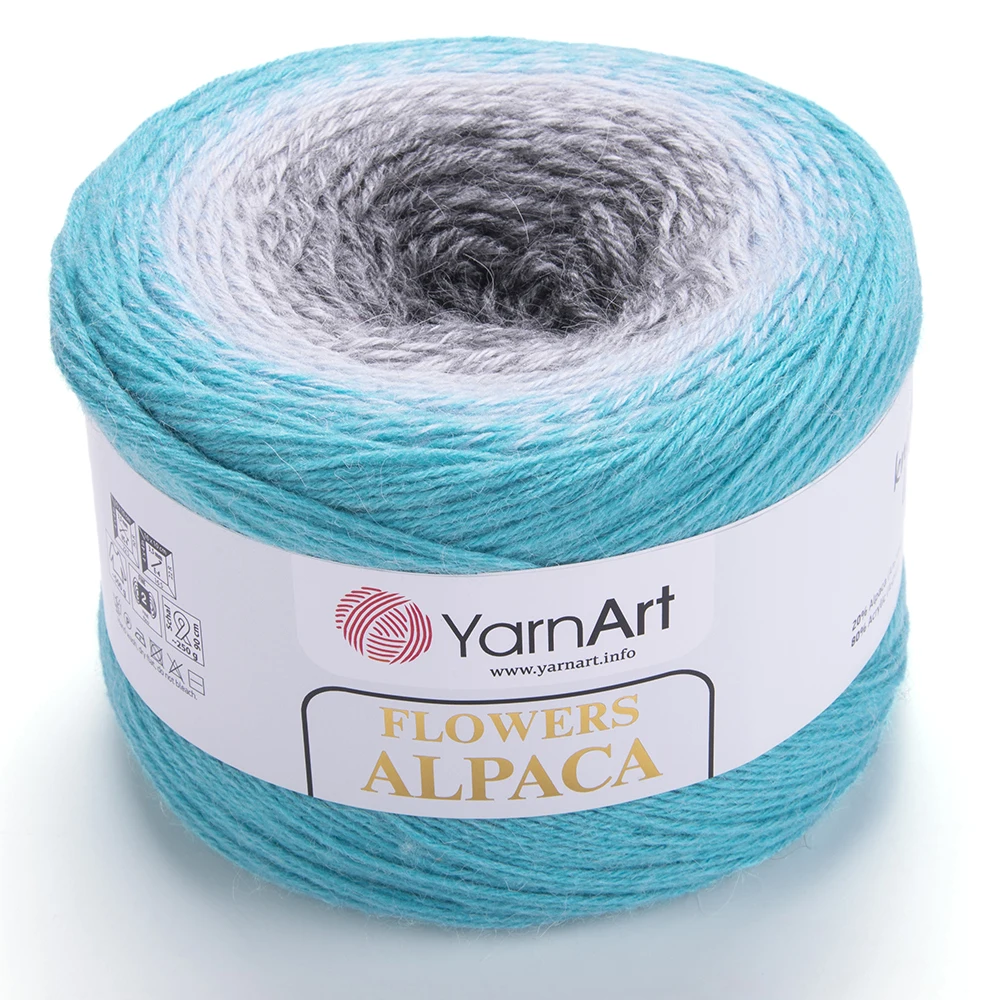 Пряжа YARNART Flowers Alpaca (Ярнарт Флауэрс Альпака) 20%альпака 80%акрил 250гр/950м 1 шт в уп | Дом