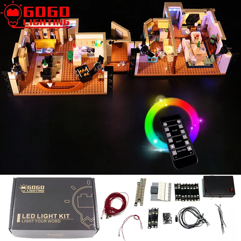 

GOGOLIGHTING Brand LED Light Up Kit For Lego 10292 Friends Monica Apartment Building Blocks Lamp Set Toys(Only Light No Model)