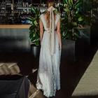 Многоярусное кружевное пляжное свадебное платье в стиле бохо 2021, романтичное ТРАПЕЦИЕВИДНОЕ платье с открытой спиной и рукавами-крылышками по индивидуальному заказу, садовое свадебное платье макси, большие размеры