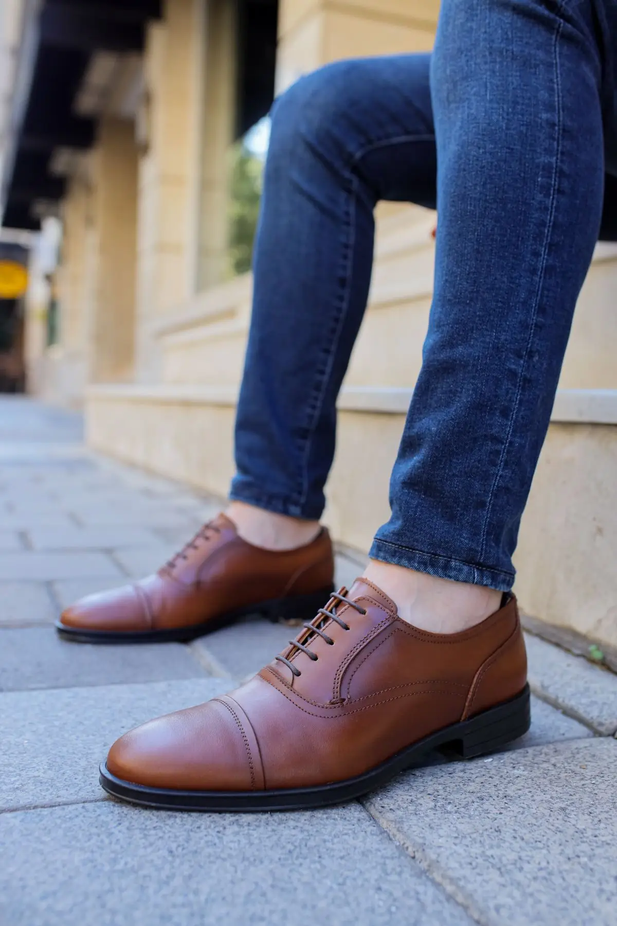 

Orthopedic Sole Genuine Leather Rubber Sole Wedding Business Street Style Casual Stylish Sport Light Odorless Shoes 8670 v1