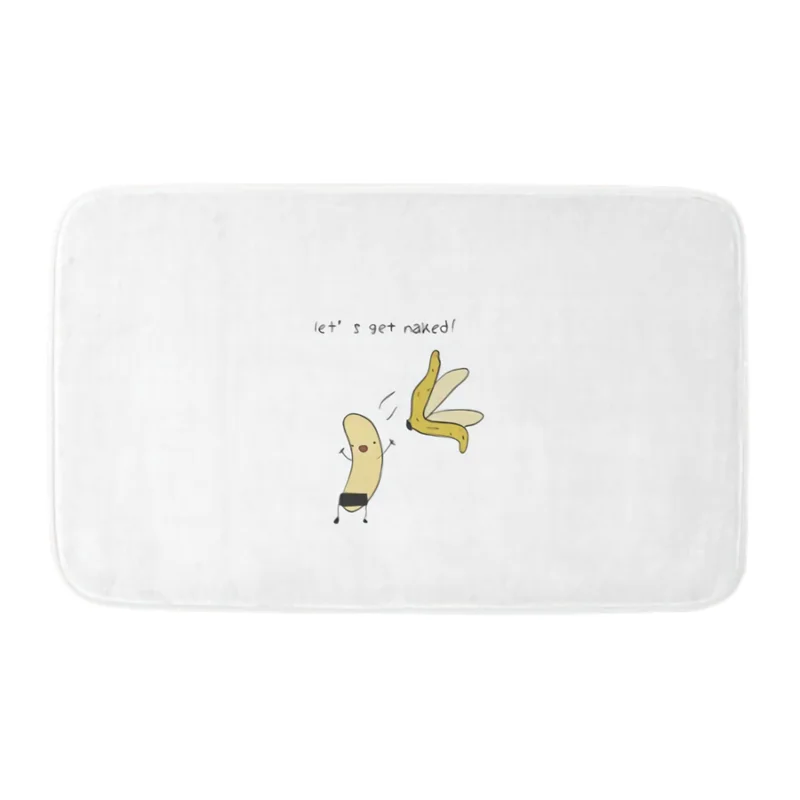 

Коврик для ванной Let's Get Naked с нескользящей основой, впитывающий очень уютный фланелевый напольный ковер для ванной и душа