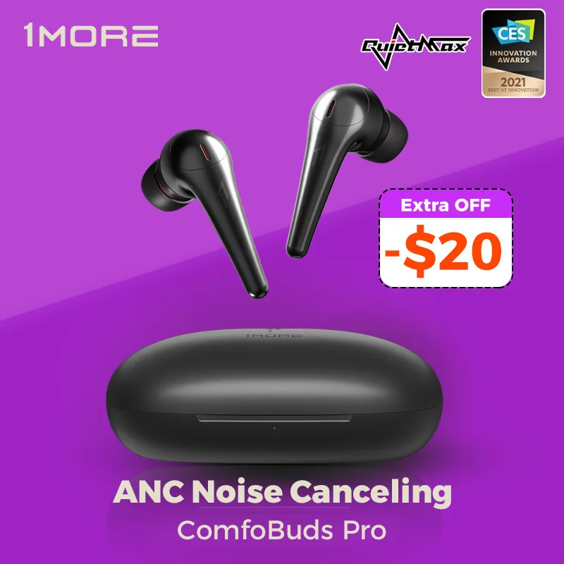 1more Comfobuds Pro ANC Шум Шумоподавления Bluetooth 5 0 наушники вкладыши TWS с Беспроводной QuietMax